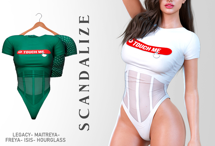 SCANDALIZE. Shaysel TOP/BODY. Green