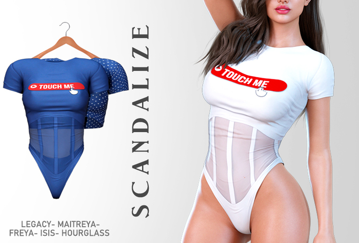 SCANDALIZE. Shaysel TOP/BODY. Blue