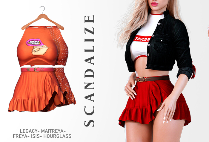 SCANDALIZE. Darliane SET. Orange