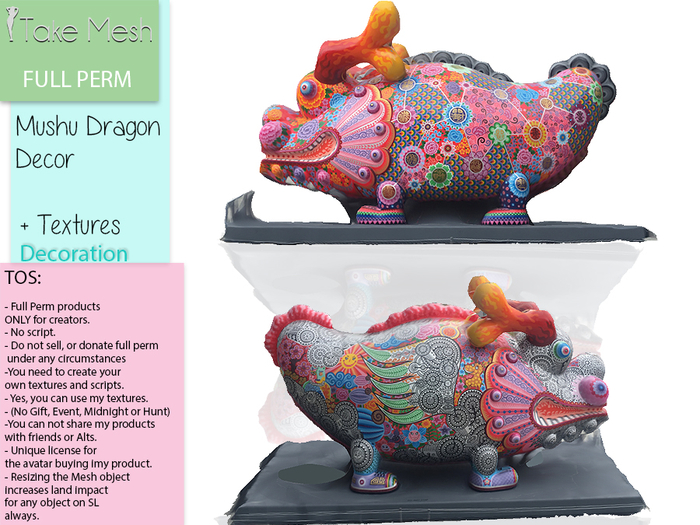 ! TakeMesh -Mushu Dragon Decor
