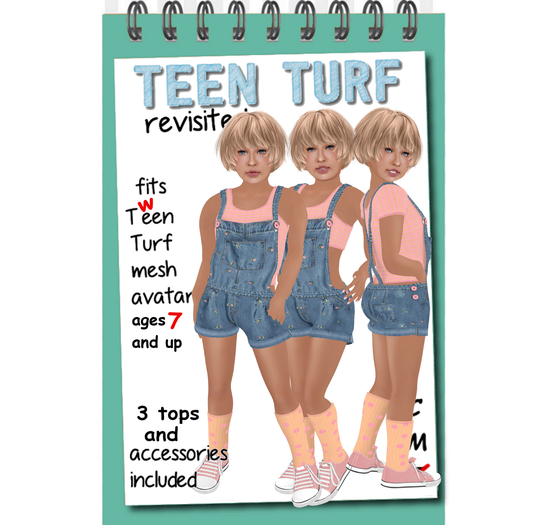 Teen Turf Shorty Floral Overall Set
