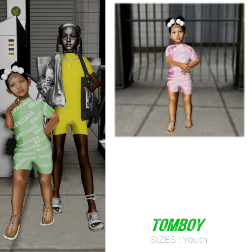 [TB] Romper Metallic lime