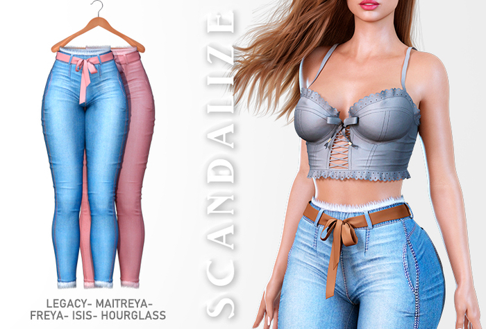 Scandalize. Nessiha JEANS. PinkPale