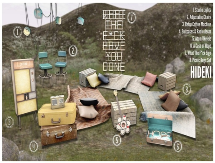 HIDEKI - 8 Picnic Rugs Set