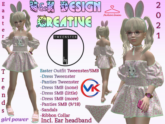 V&K Design Tweenster/SMB Easter Lisa complete Outfit