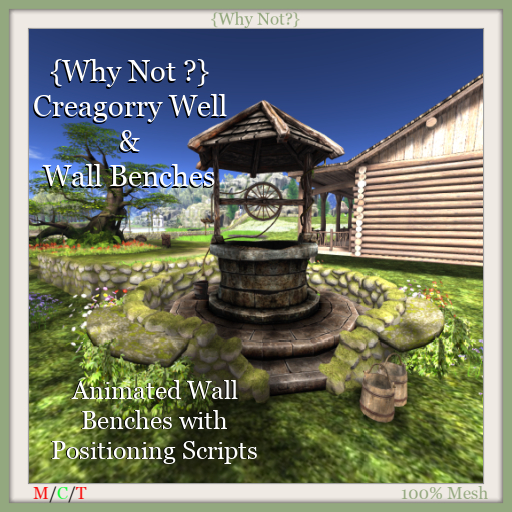 {Why Not ?} Creagorry Well & Wall Benches-Boxed