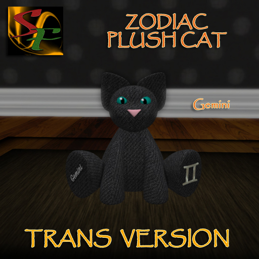90% Off Throwback Sale - Scott's Black Linen Cat (Gemini) Boxed - TRANS Version
