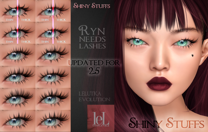 ~Shiny Stuffs~ Lelutka Ryn Needs Lashes Appliers
