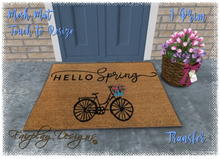~R~Mesh Hello Spring Coir Doormat~Touch to Resize