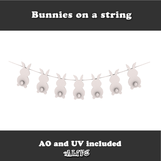 Alive FULLPERM Bunnies on a string