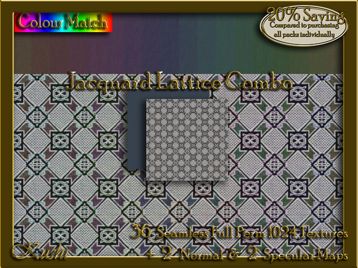 Jacquard Lattice Combo Seamless Texture Set