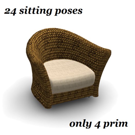 CUDDLE CHAIR BRAIDED 24 sitting poses 4 prim