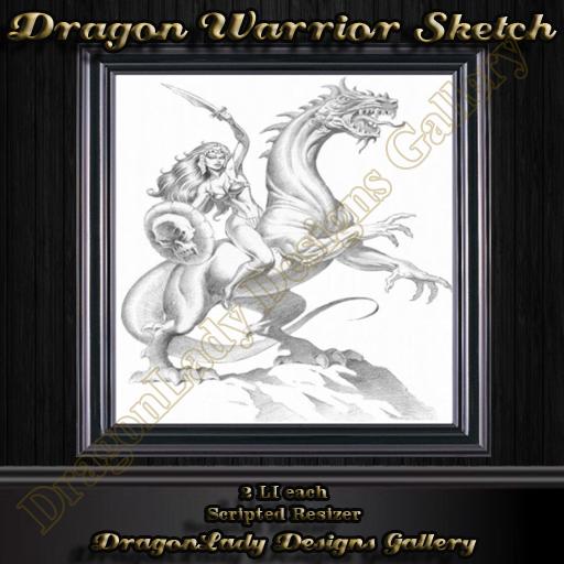 Dragon Warrior Goddess Sketch