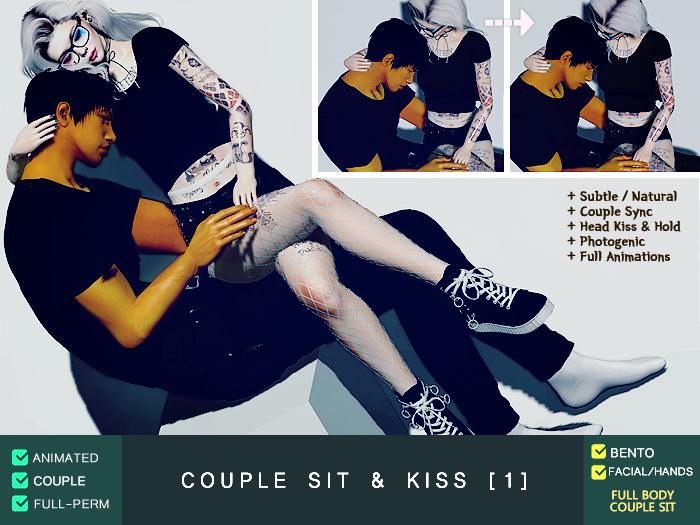 Couple Sit & Kiss [1]