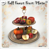 [V/W] Fall Feast Fruit Plate III - Seasonal fruit on pewter double layer plates - Mesh decor 