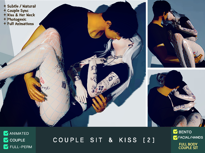 Couple Sit & Kiss [2]