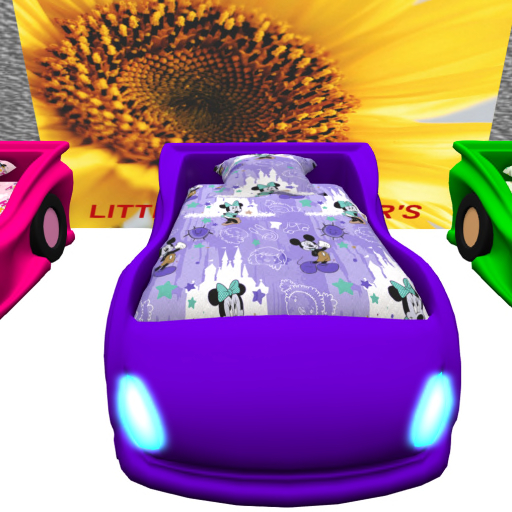 Happy Kid Race Car Bed Purple