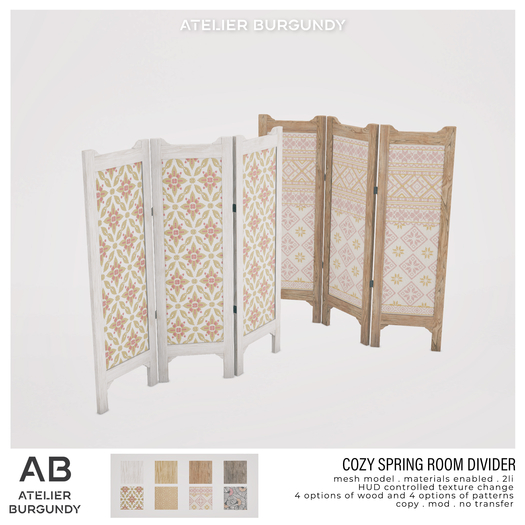 Atelier Burgundy . Cozy Spring Room Divider *ADD*