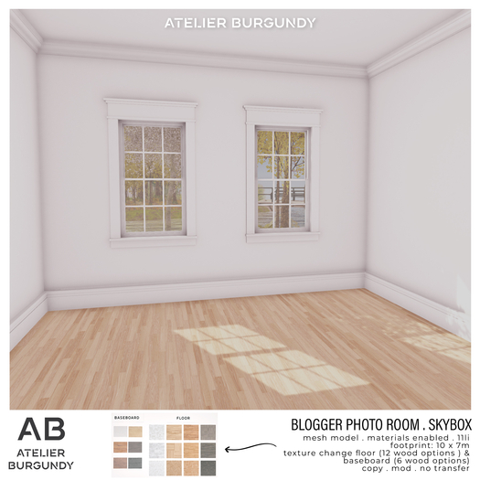 Atelier Burgundy . Blogger Photo Room *ADD*