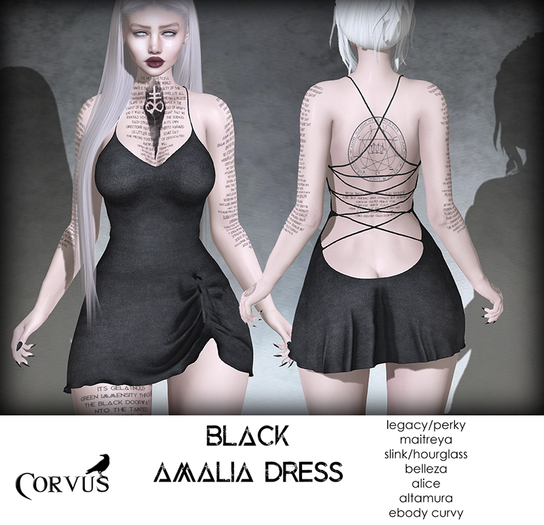 Corvus : Black Amalia Dress