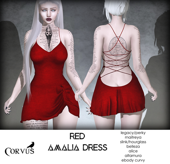 Corvus : Red Amalia Dress