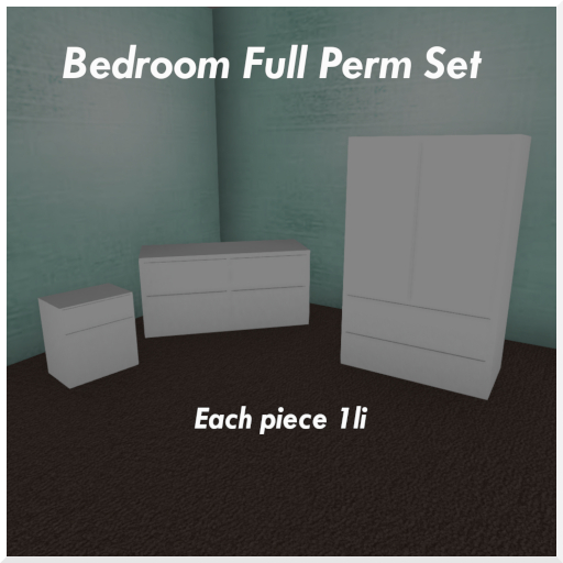 {SHY} Bedroom Set Full Perm (boxed)