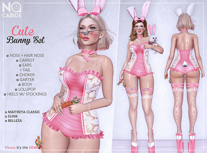 No Cabide :: Cute Bunny_ Set {unpacker}