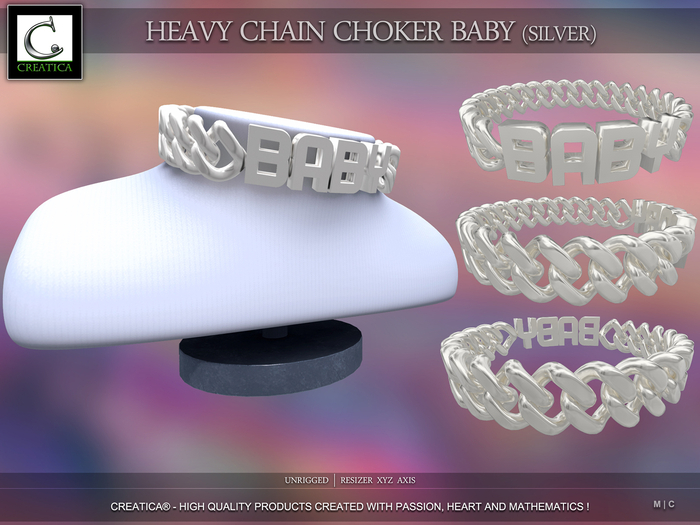 Heavy Chain Choker Baby (silver) by CREATiCA 