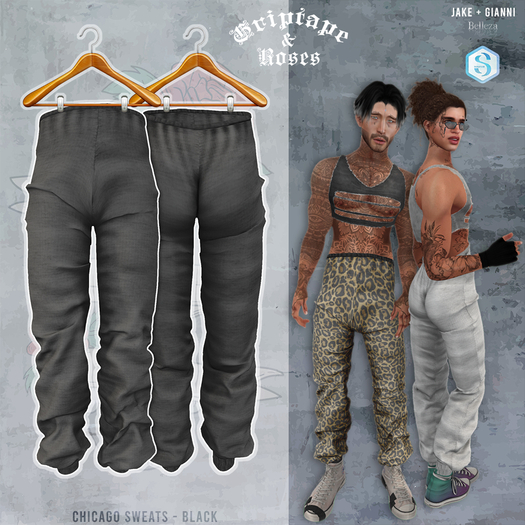 G+R Chicago Sweats - BLACK