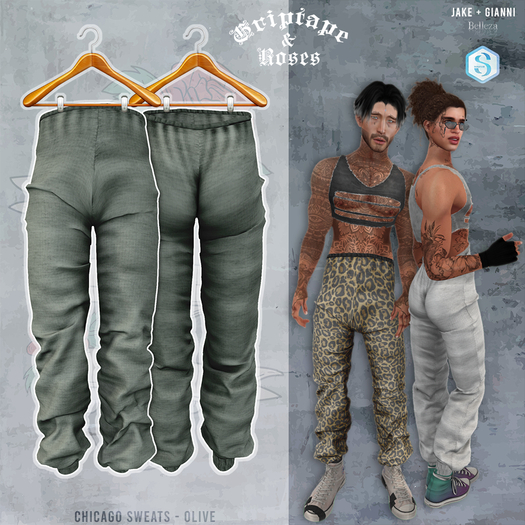 G+R Chicago Sweats - OLIVE