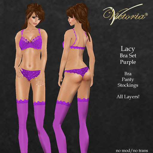 VictoriaV - Lacy Bra Set Purple