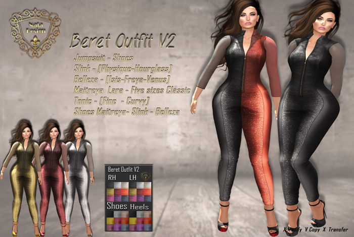 Nala Design - Beret Outfit V2  - For Mesh Bodies