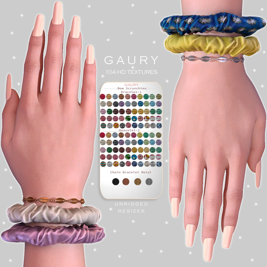 GAURY SCRUNCHIES-(Small & BIG)-FATPACK