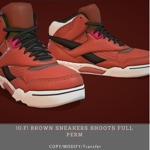 !O.F! brown sneakers shoots full perm