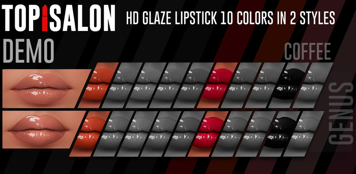 TOP1SALON - HD GLAZE LIPSTICK (Genus) DEMO