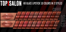 TOP1SALON - HD GLAZE LIPSTICK (Genus) COFFEE NUDE