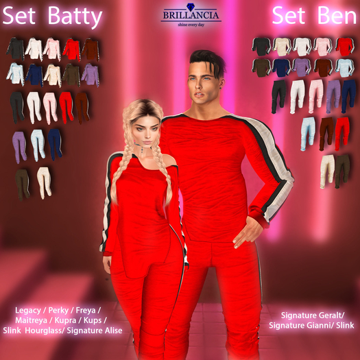 BRILLANCIA - Pants  Ben_ RED