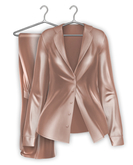 erratic / heather - satin pjs / nude (maitreya,lara petite)