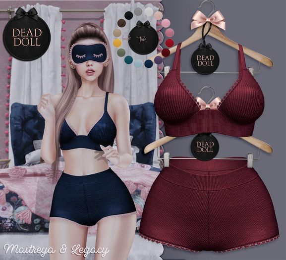 DEAD DOLL - Lounge Set - DarkRed