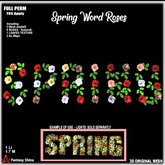 Full Perm Spring Word Roses 