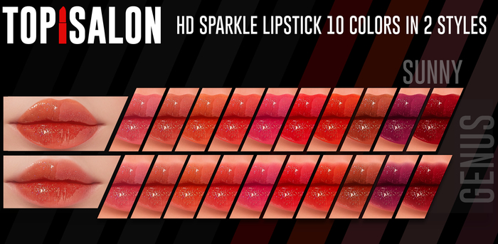 TOP1SALON - HD SPARKLE LIPSTICK (Genus) P2 SUNNY