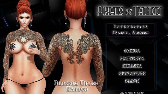 PIXELS CREATION - BLOSSOM UPPER TATTOO
