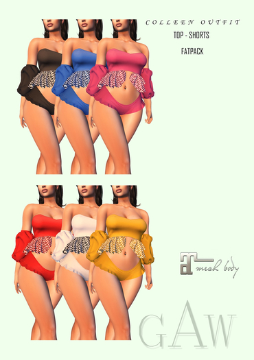 GAW Colleen Top-Shorts FATPACK