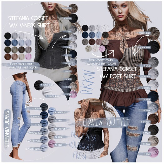 RKKN. Stefania Jeans Washed LightBlue/HG