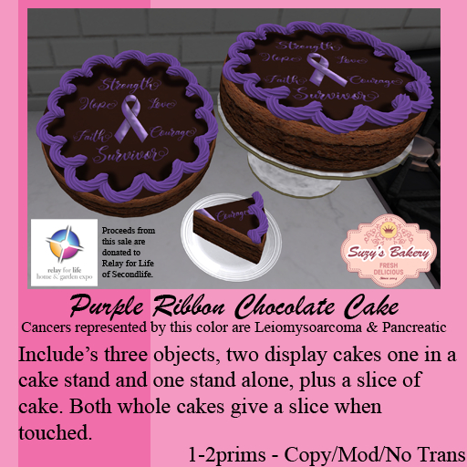~*SB*~ Purple Ribbon Chocolate Cake