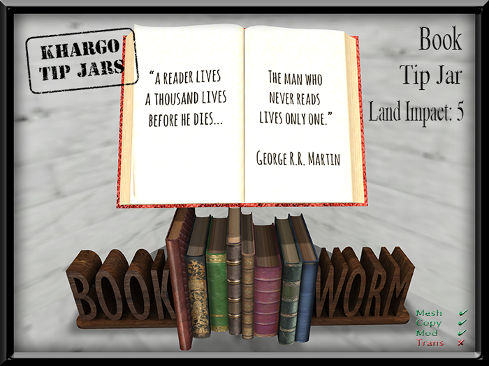 Khargo: Book Tip Jar / Tipjar - Configurable / Split Tips