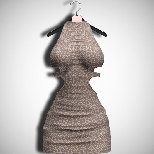 ChicModa // Donna Dress // MOCHA FLORAL