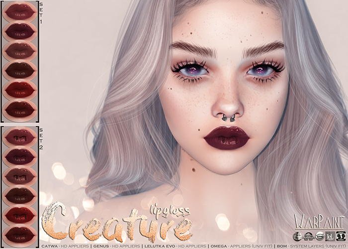 WarPaint* Creature lipgloss - set 1 - [Genus]
