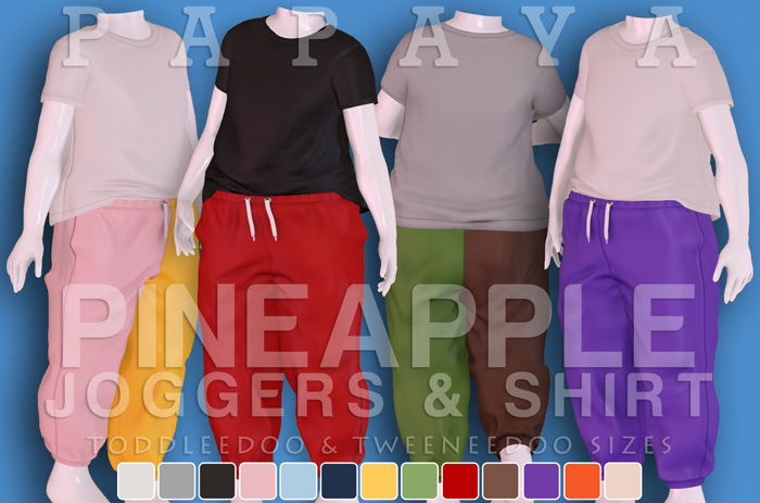 :Papaya: PINEAPPLE Joggers&Shirt - FATPACK (unisex)