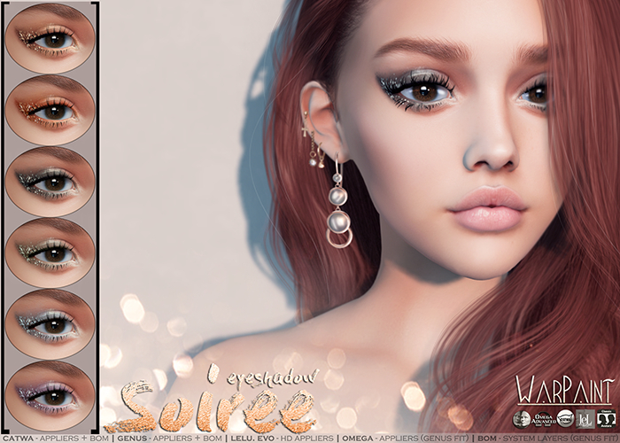 WarPaint* Soiree eyeshadow [BakesOnMesh] (add me)
